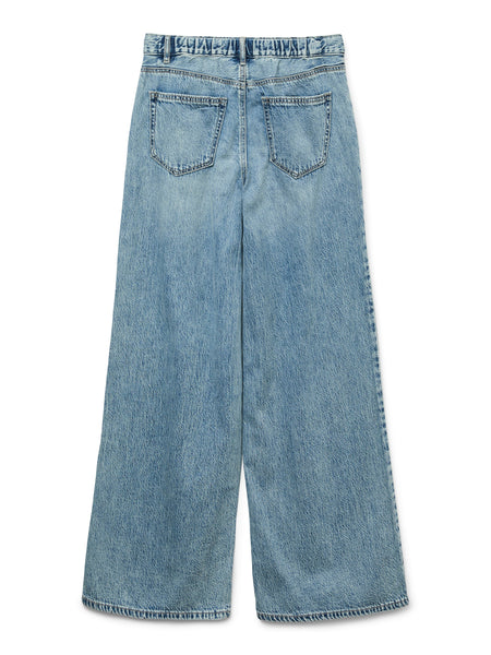 VM Remy Mid Rise Wide Leg Jeans In Medium Blue