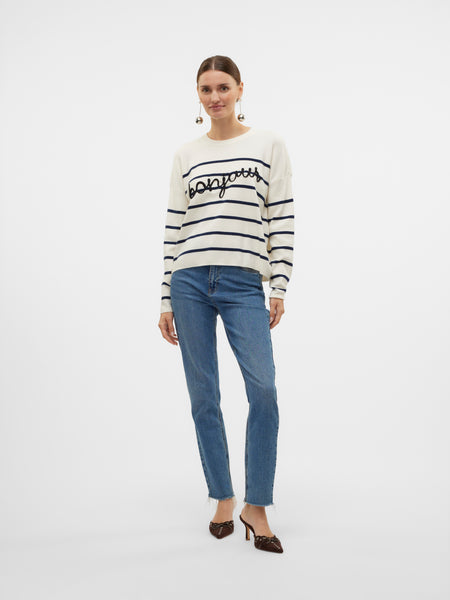 VM ‘Bonjour’ Navy Stripe Jumper