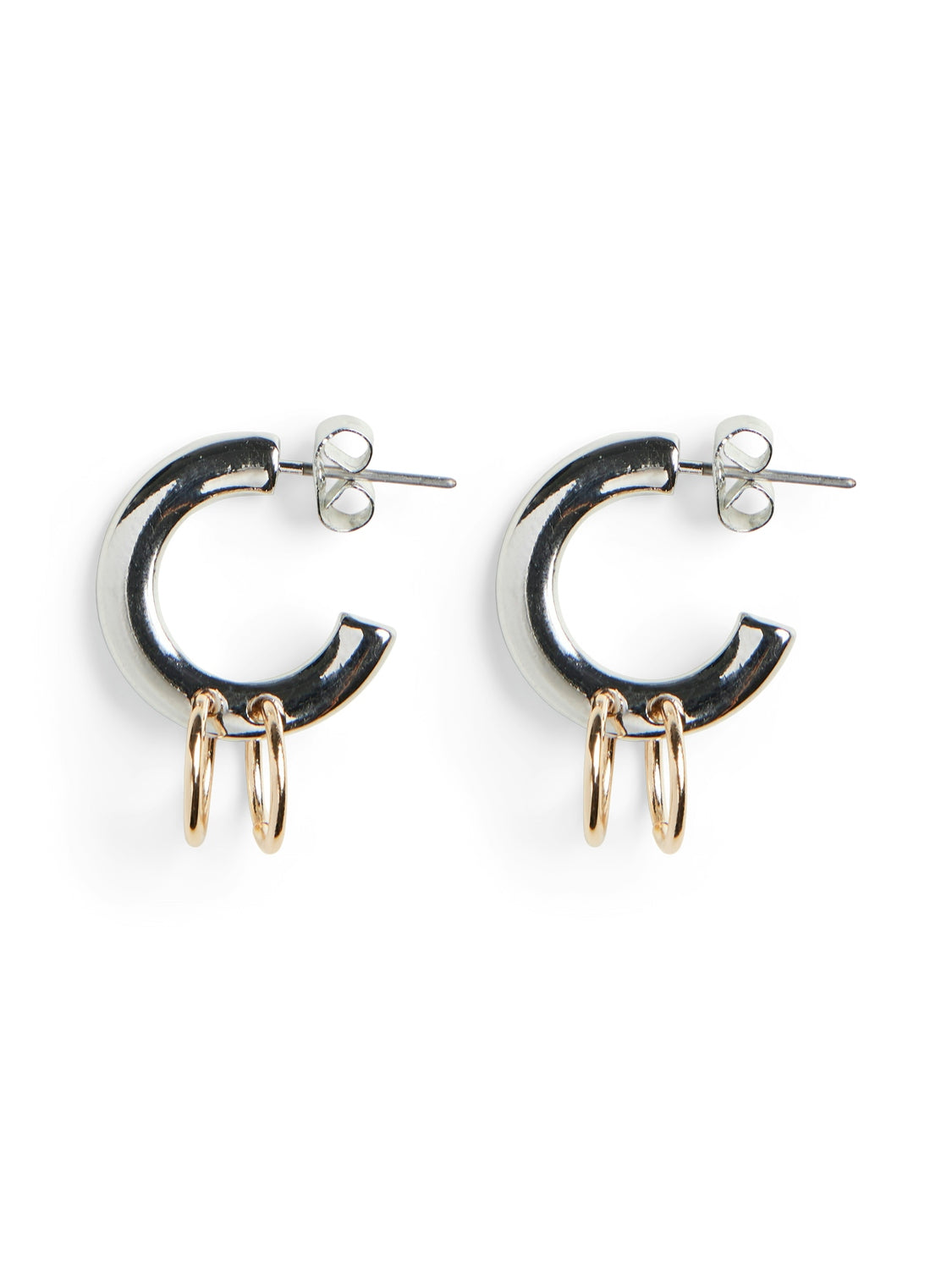 Pieces 2 Tone Hoop Earring