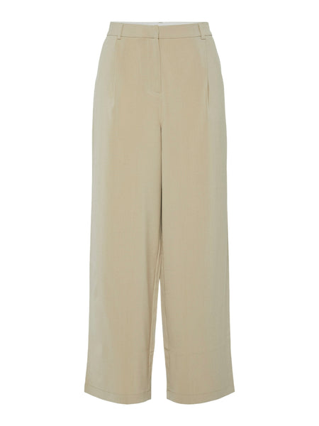 Pieces Mid Waist Baggy Trousers