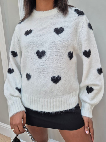 Pieces Heart Soft Knit Jumper