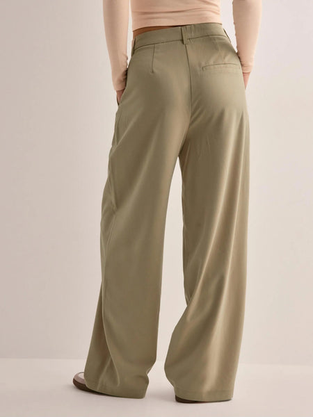 Pieces Mid Waist Baggy Trousers