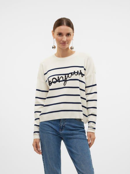 VM ‘Bonjour’ Navy Stripe Jumper