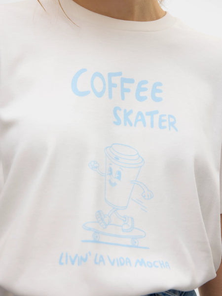 VM ‘Coffee Skater’ Tshirt In White