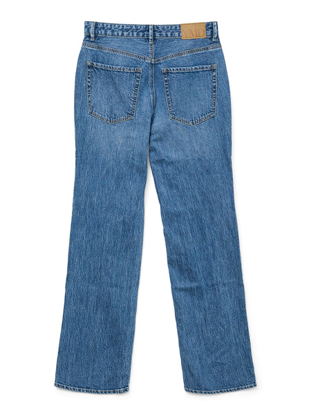 VM Tessa High Waist Straight Leg Jeans In Medium Blue