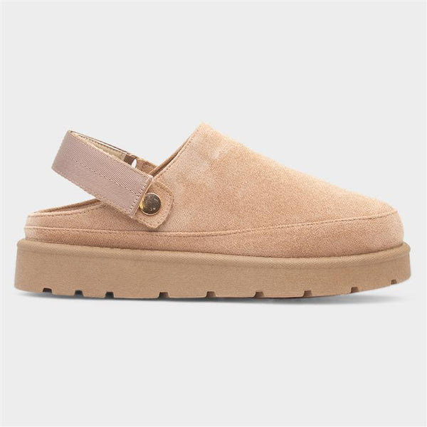 Slip On Cosy Mule Shoe In Sand