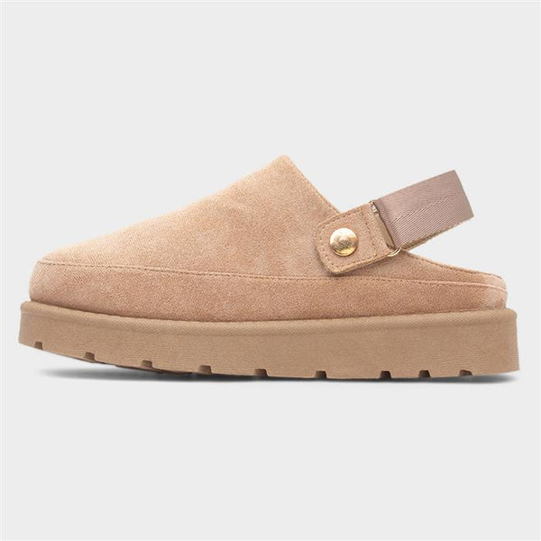 Slip On Cosy Mule Shoe In Sand