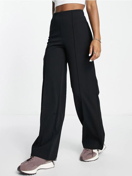 VM Seam Detail Stretch Trousers in Black