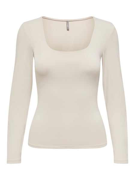 Only 2-Way Square Neck Long Sleeve Top - Multiple Colourways