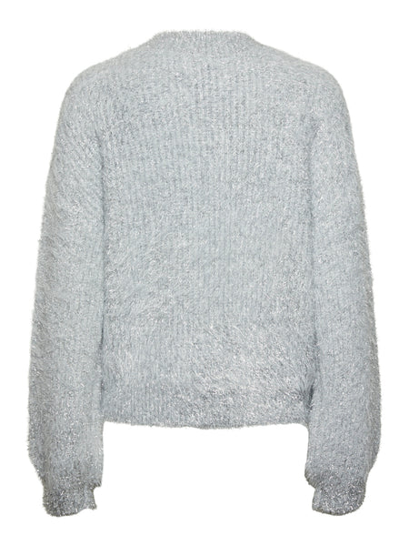 Pieces Silver Tinsel Knit Jumper