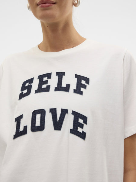 VM Oversized Self Love Tshirt In White