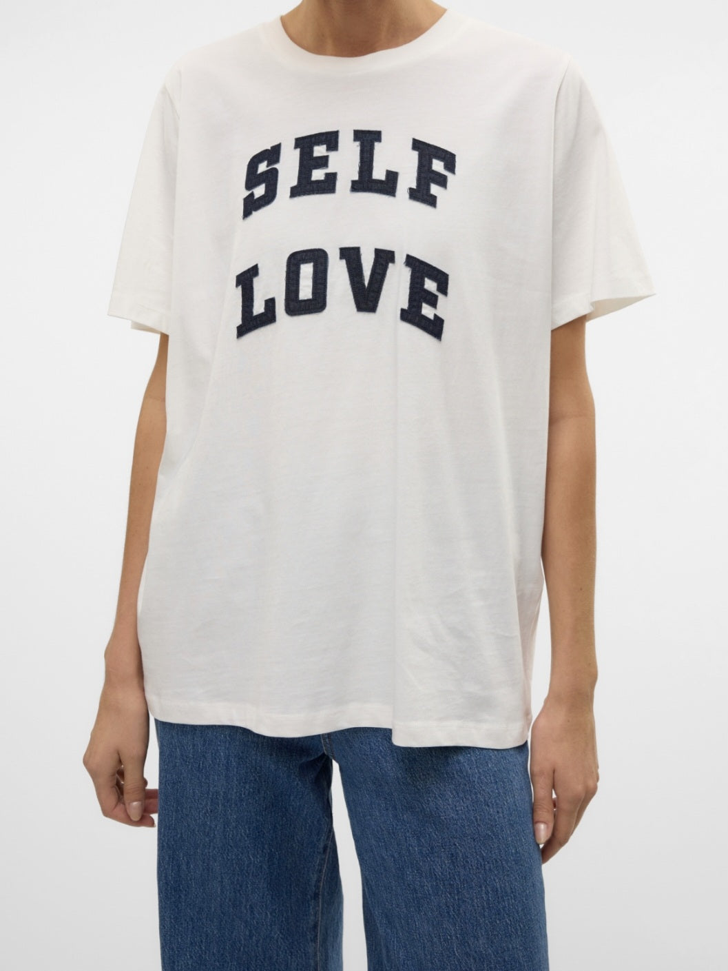 VM Oversized Self Love Tshirt In White