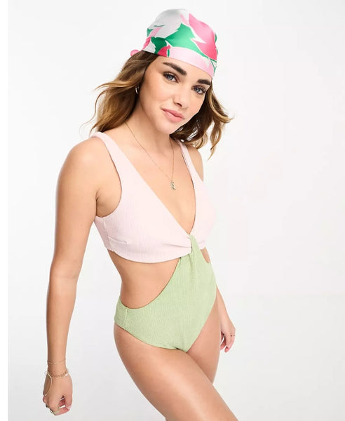 VM Crinckle Cut Out Swimsuit