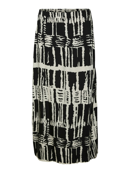 VM Black Patterned Ankle Skirt