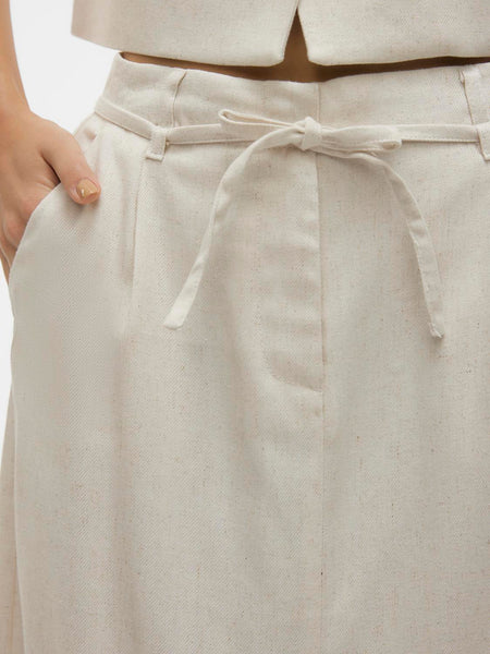 VM Split Front Linen Maxi Skirt