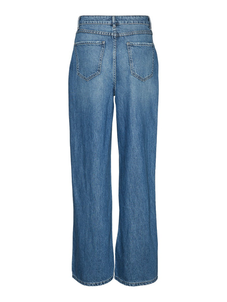 VM Kathy High Rise Wide Leg Jeans In Medium Blue