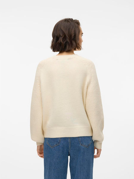 VM Knitted Pullover In Cream