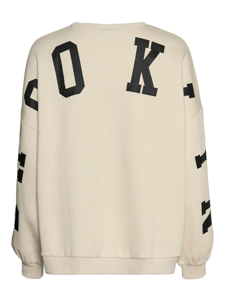 VM Beige NYC Brooklyn Oversized Sweatshirt