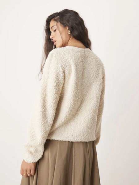 Vila Boucle Cardigan In Cream