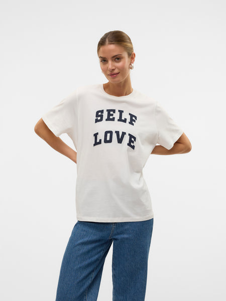 VM Oversized Self Love Tshirt In White