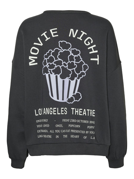 VM Oversized Movie Night Slogan Sweatshirt