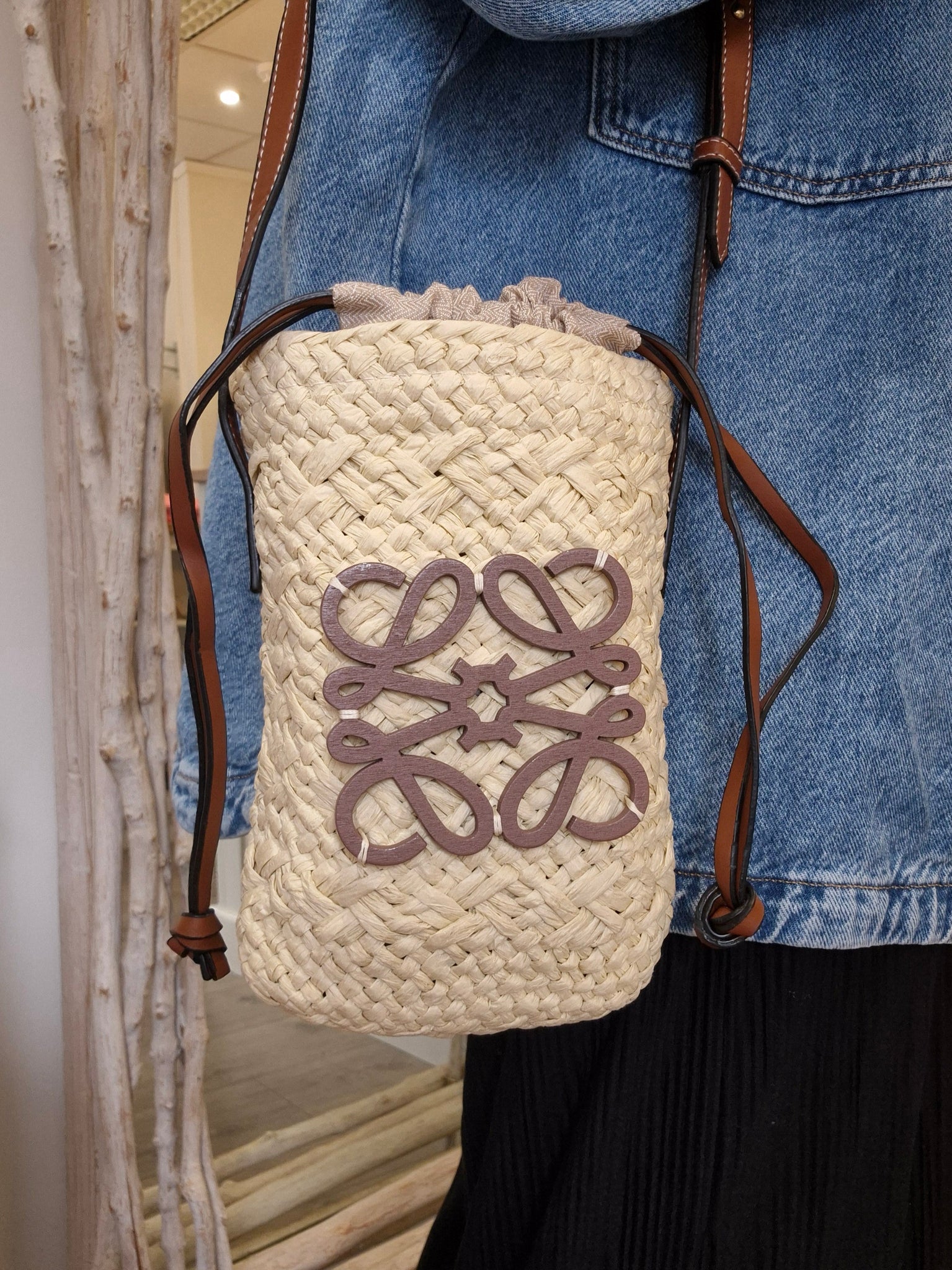 Lola Woven Straw Pocket Bag