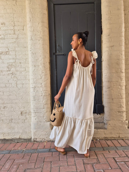 Pieces Sleeveless Linen Maxi Dress