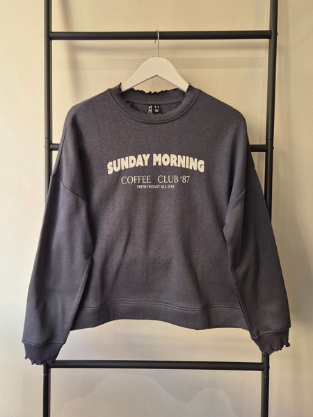 Pieces Sunday Morning Print Sweatshirt