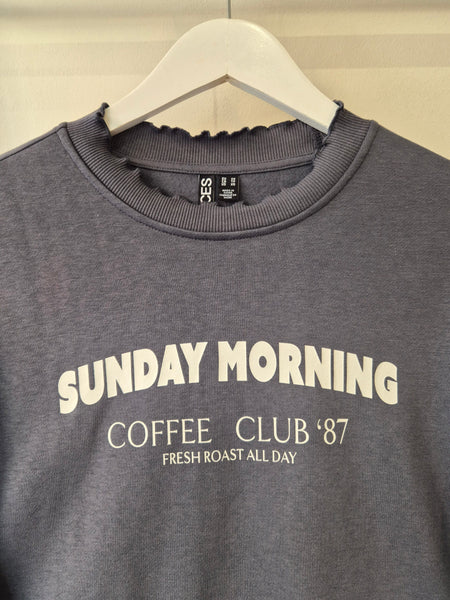 Pieces Sunday Morning Print Sweatshirt