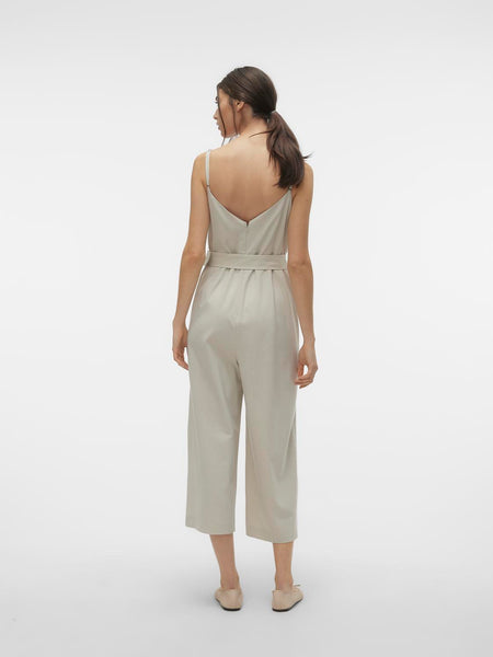 VM Sleeveless Cropped Straight Leg Jumpsuit