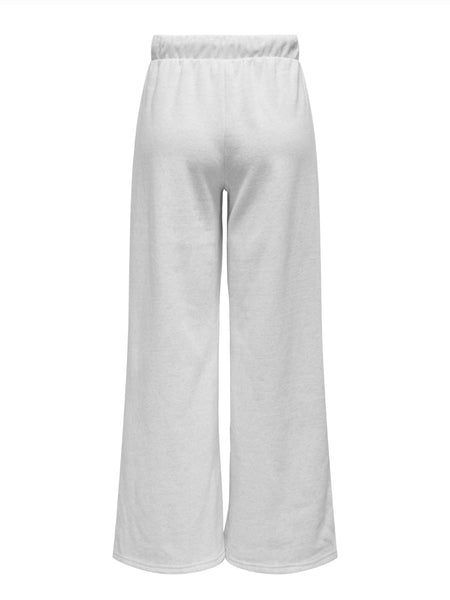 Only High Waist Wide Leg Joggers In Light Grey