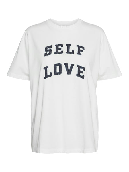 VM Oversized Self Love Tshirt In White