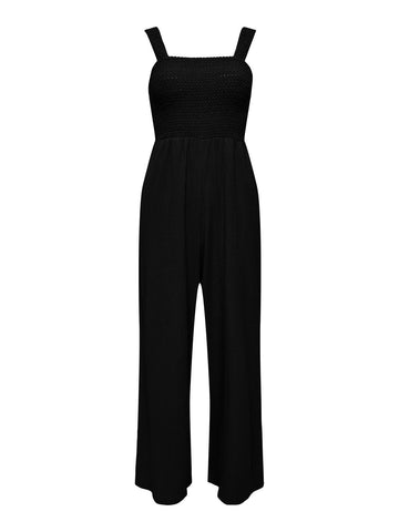 Only Sleeveless Smock Jumpsuit In Black