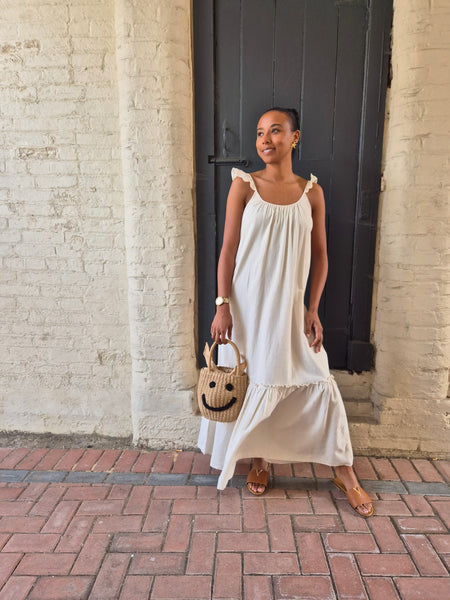 Pieces Sleeveless Linen Maxi Dress