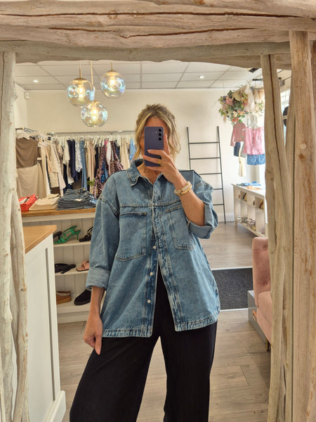 Only Oversized Long Sleeve Denim Shirt