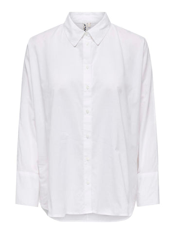 Only Relaxed Fit Oversized Shirt in White