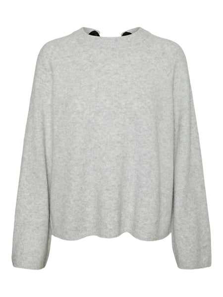 Aware Grey Bow Tie Back Knit Jumper