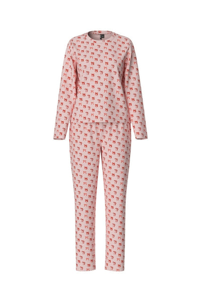 Pieces Pink Bow Long Sleeve Pyjamas