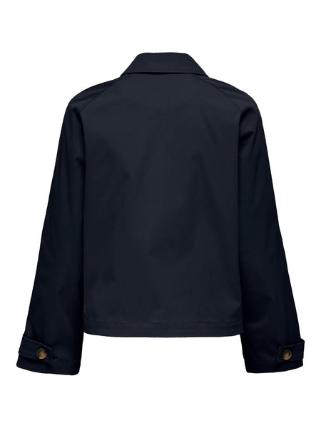 Only Navy Short Trench Coat