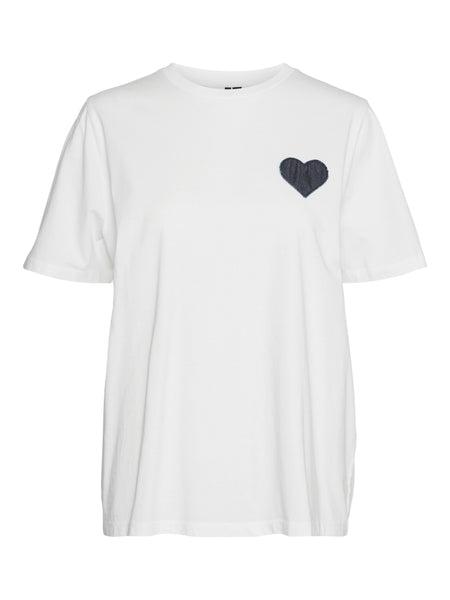 VM Oversized Heart Tshirt In White