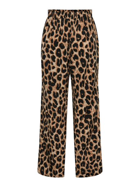 Pieces High Waist Leopard Print Trousers