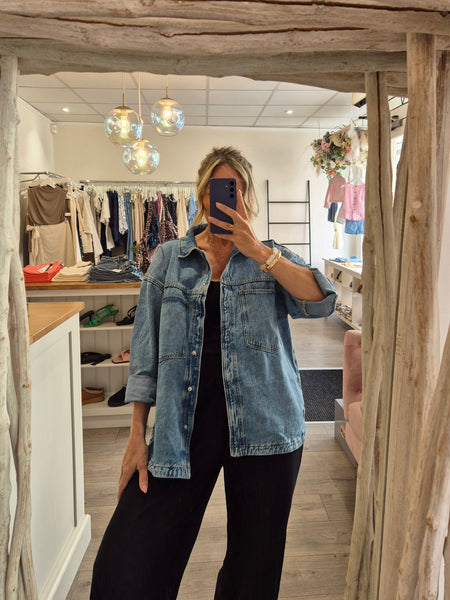 Only Oversized Long Sleeve Denim Shirt