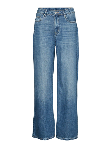 VM Kathy High Rise Wide Leg Jeans In Medium Blue