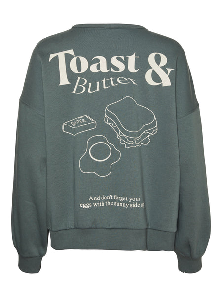 VM Oversized Toast & Butter Slogan Sweatshirt