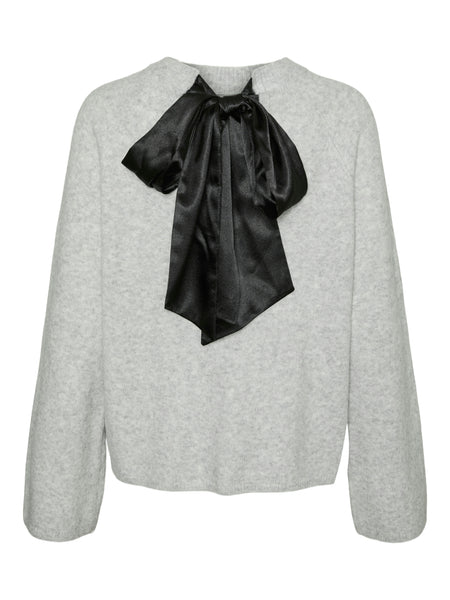 Aware Grey Bow Tie Back Knit Jumper