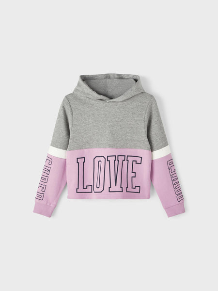 Girls Lilac Love Hoodie