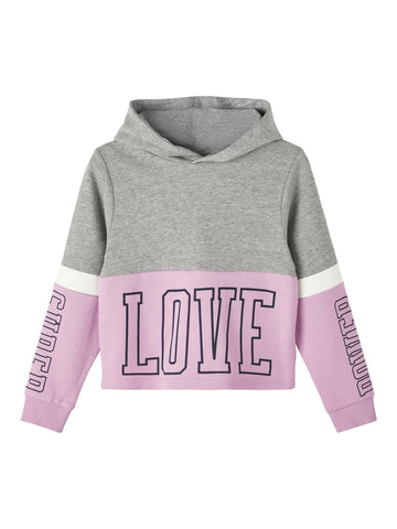 Girls Lilac Love Hoodie