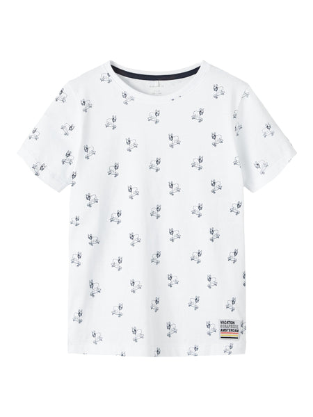 Boys Bulldog Skater Tshirt In White